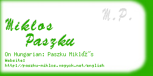 miklos paszku business card